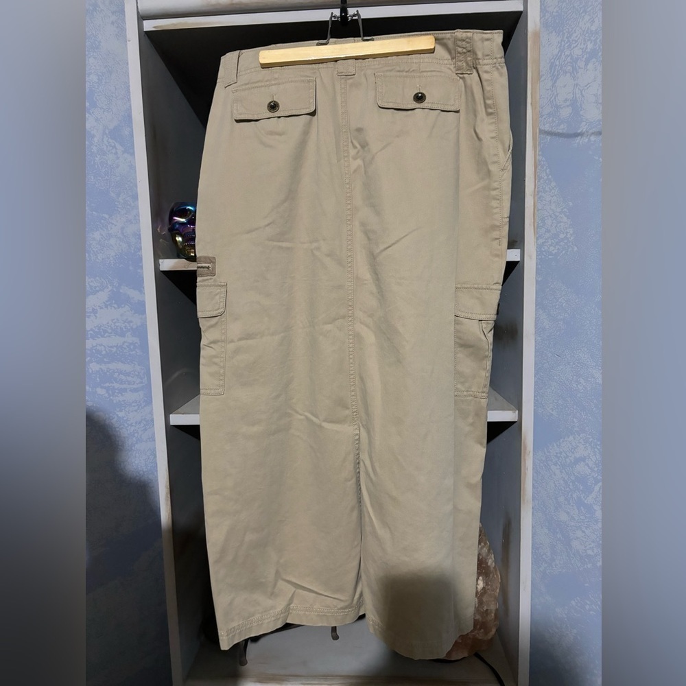 Vintage Eddie Bauer 2pc skirt and jacket set tan size 12 safari style - Picture 10 of 15